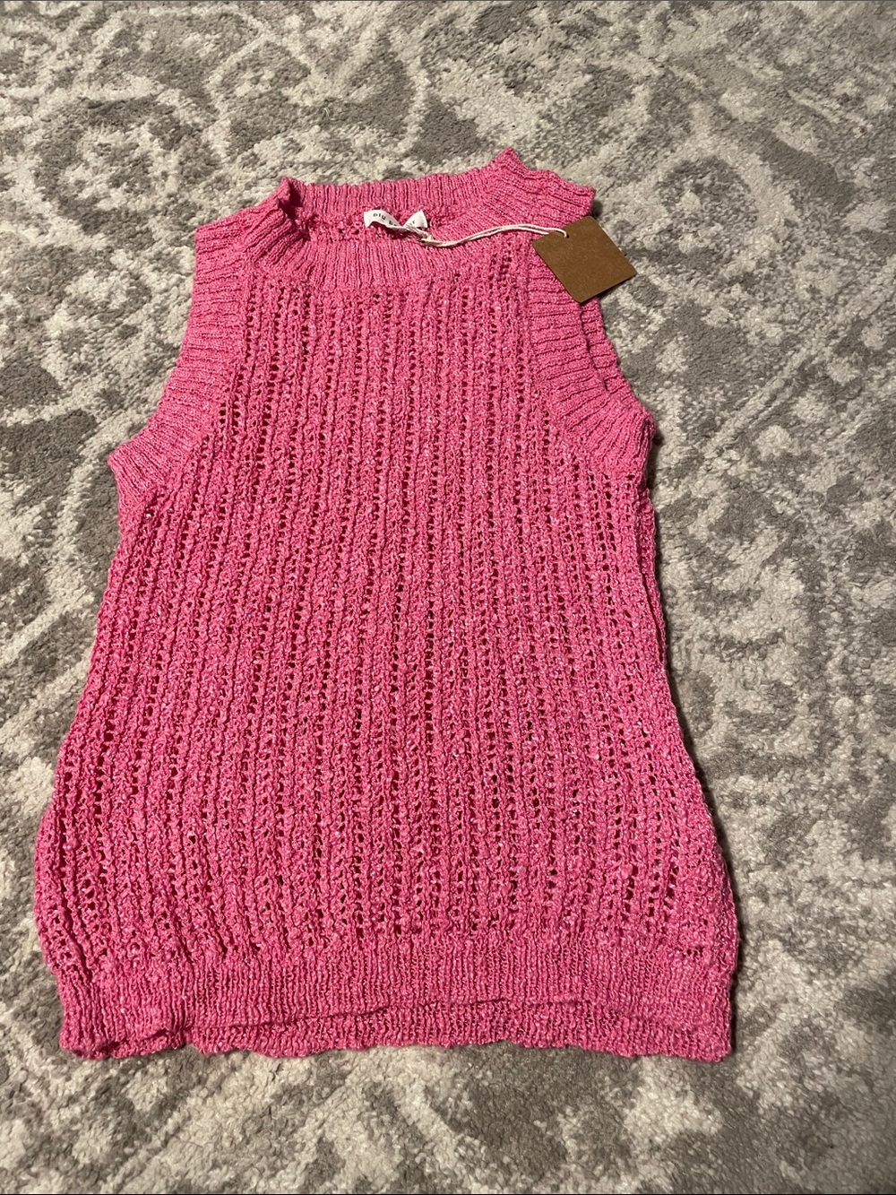 Blu Pepper Pink Sleeveless Knit Tank Top